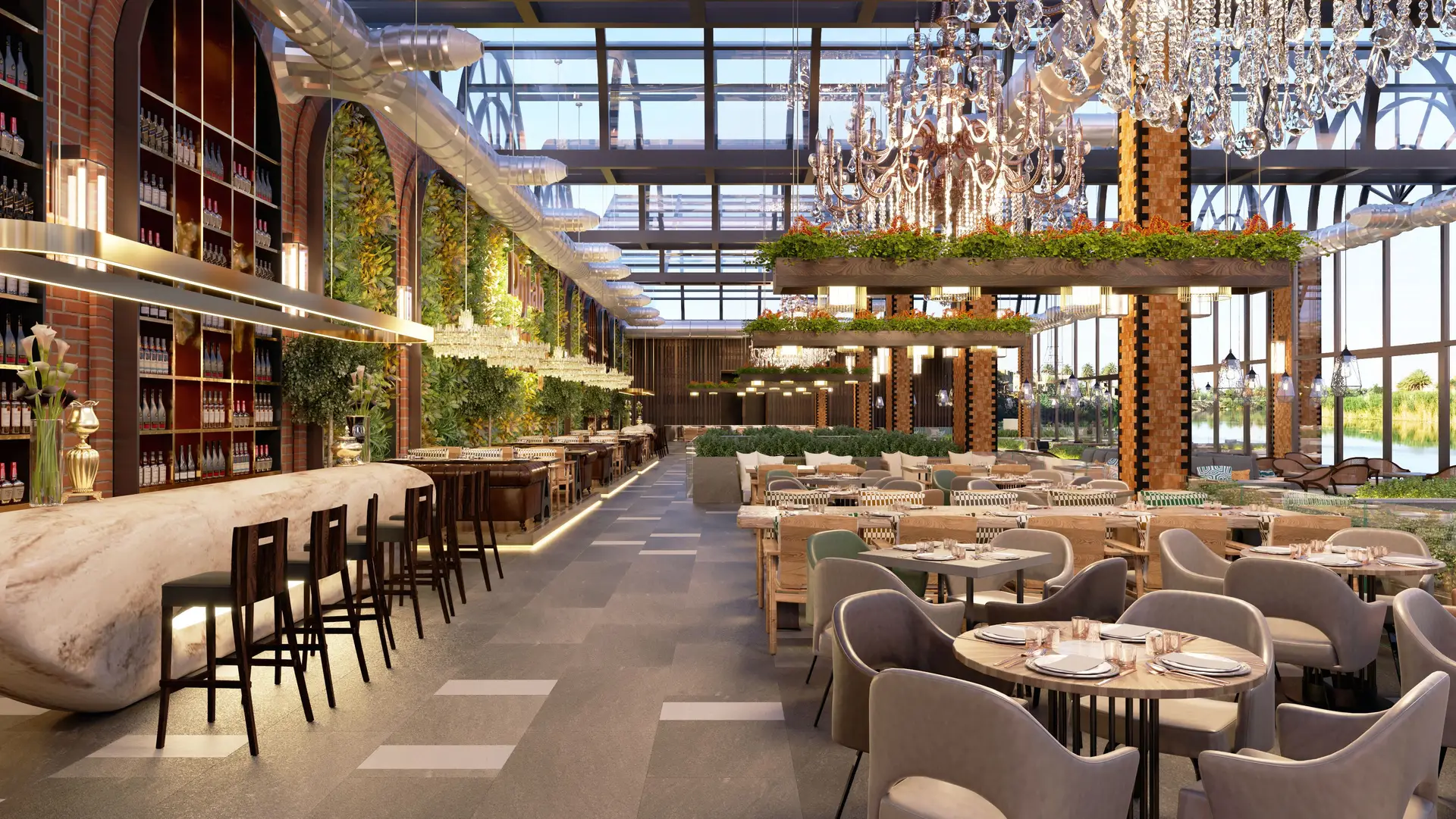 Elegantes Restaurant im AmberCairnWorks Hotel